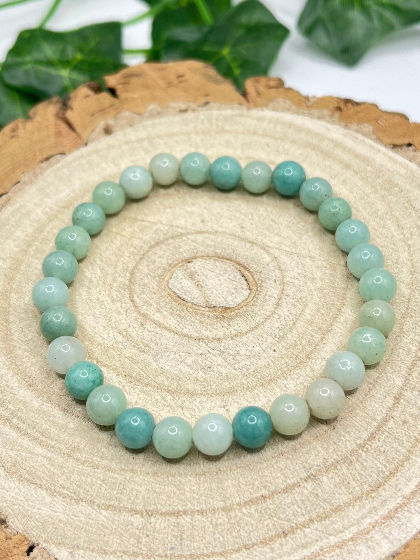 Amazonite Beaded Bracelet 6mm