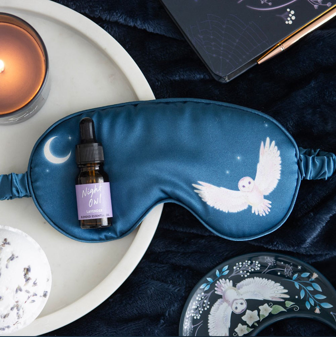 Night Owl Sleep Mask And Essential Oil Gift Set