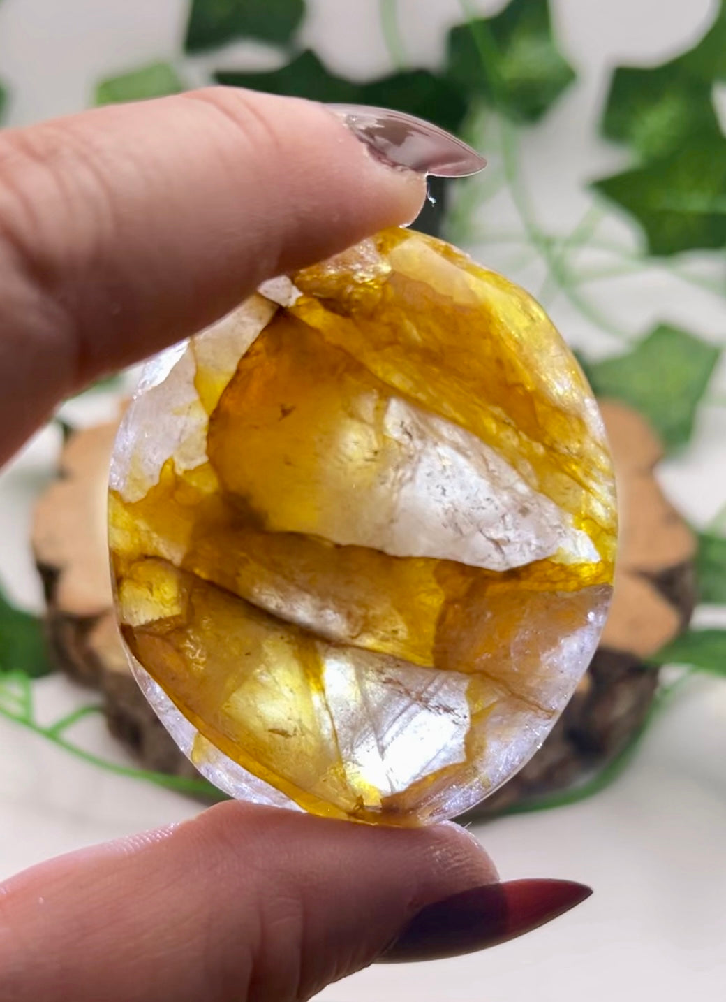 Golden Healer Palm Stone