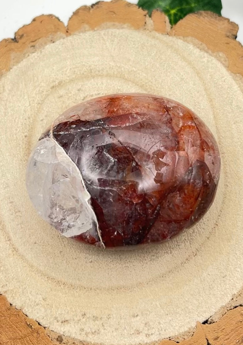 Fire Quartz Palm Stone