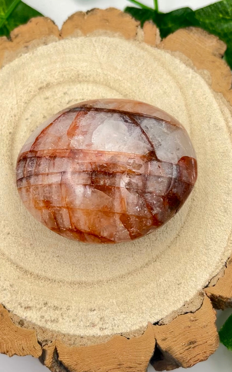 Fire Quartz Palm Stone