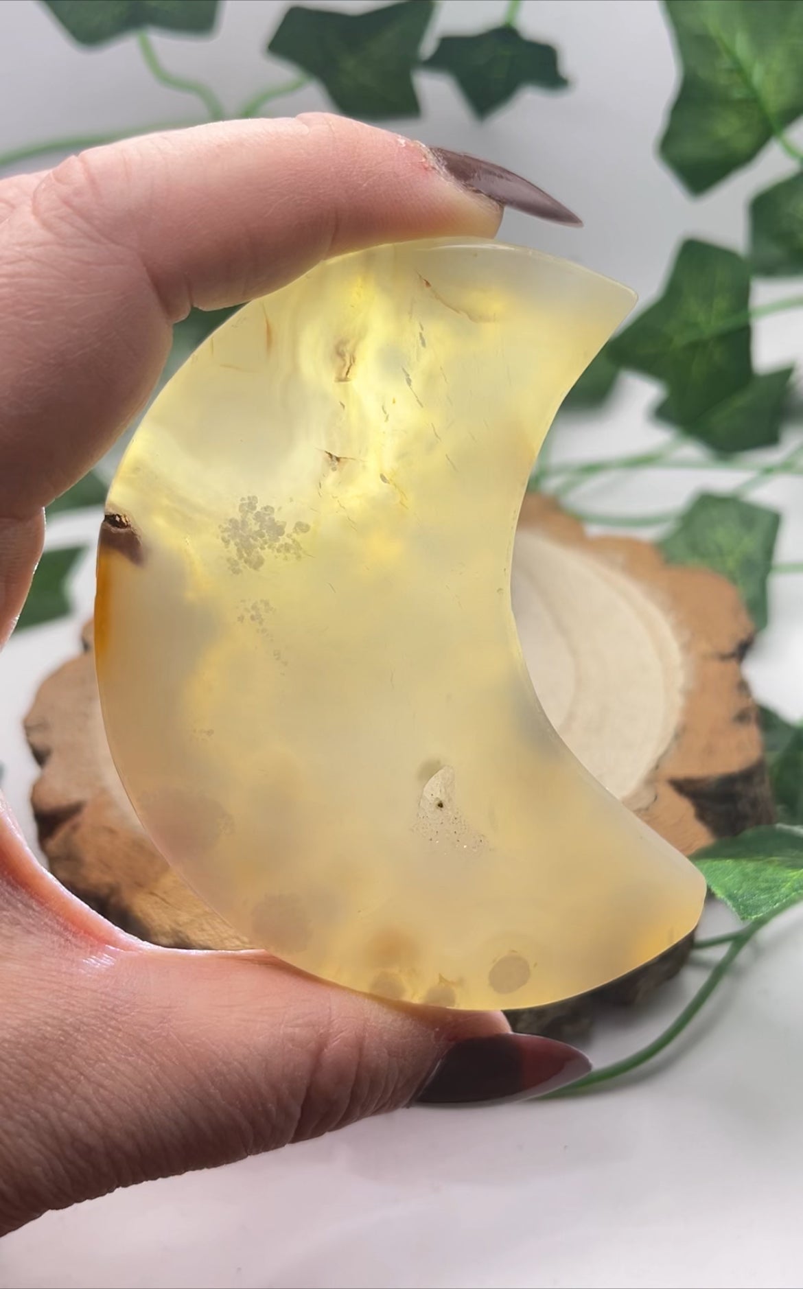 Flower Agate Moon