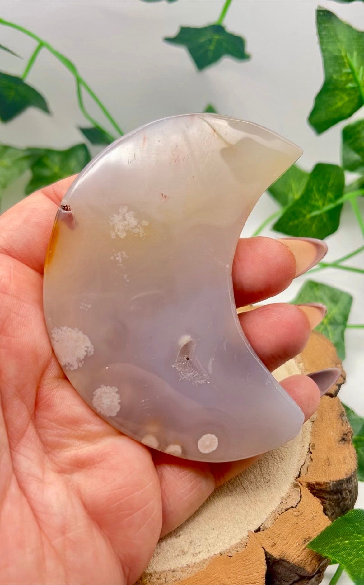Flower Agate Moon
