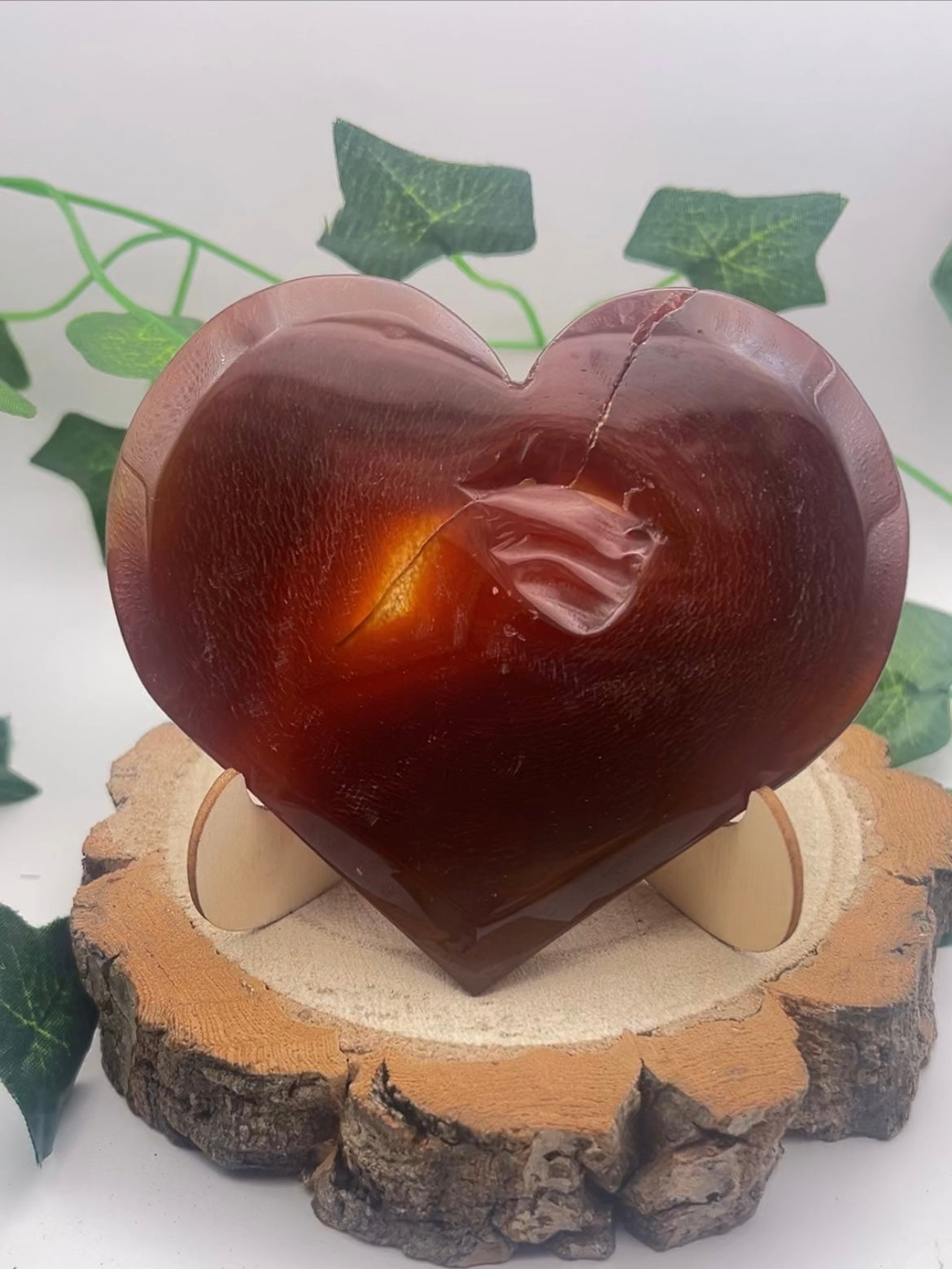Carnelian Druzy Heart
