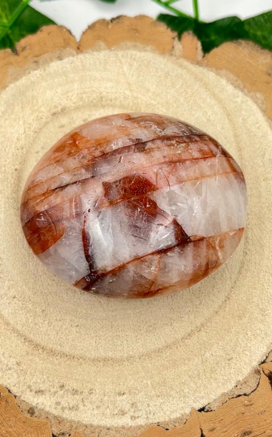 Fire Quartz Palm Stone