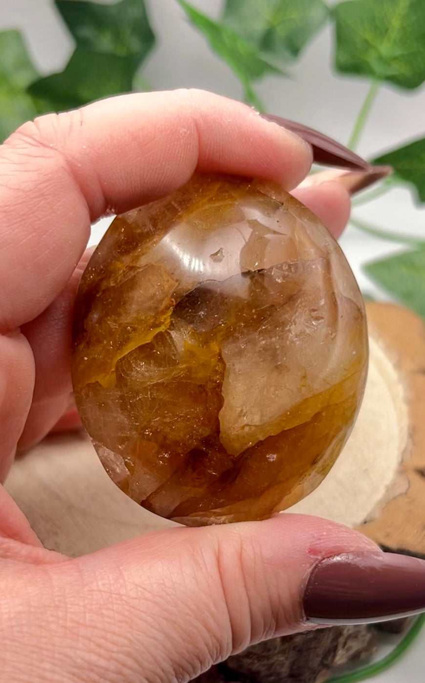 Golden Healer Palm Stone