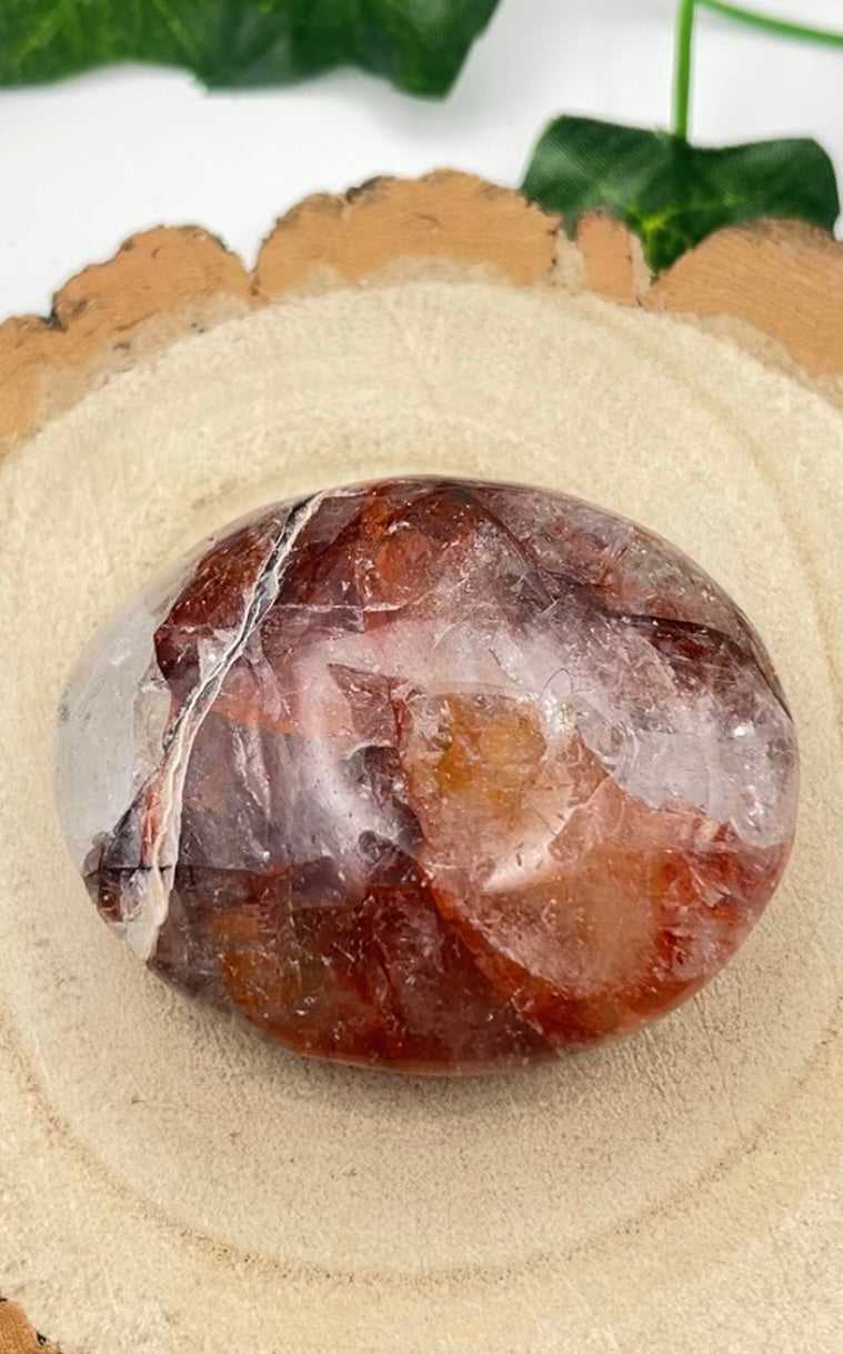 Fire Quartz Palm Stone