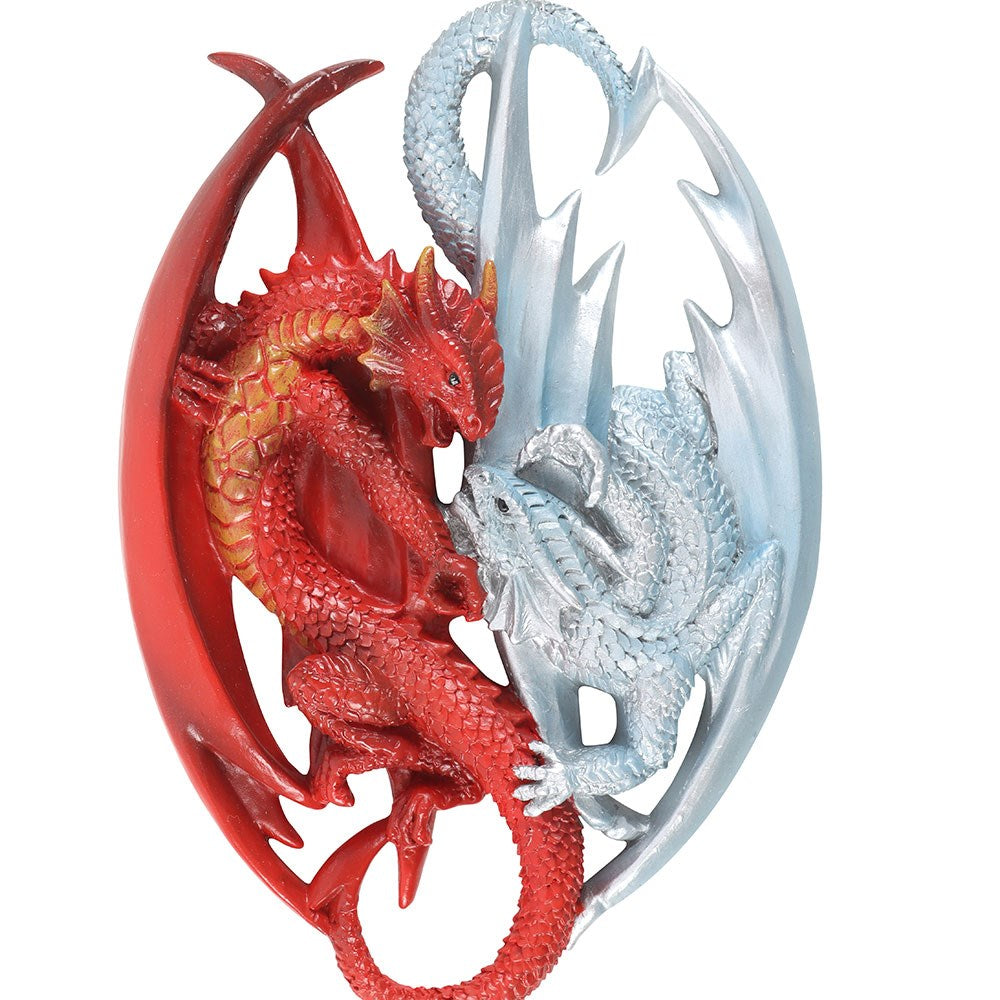 Fire And Ice Dragon Hanging Ornament By Anne Stokes