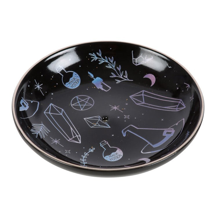 Crystal Witch Incense Holder Dish