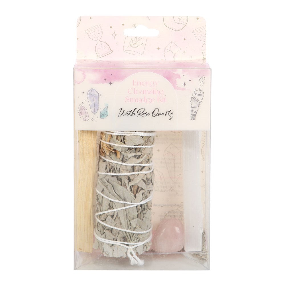 Rose Quartz Crystal Smudge Kit