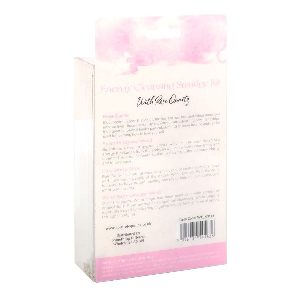 Rose Quartz Crystal Smudge Kit