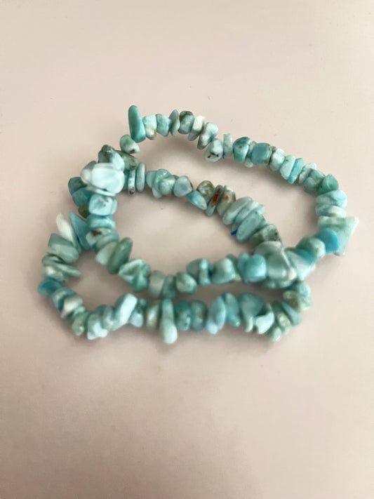 Larimar Crystal Chip Bracelet