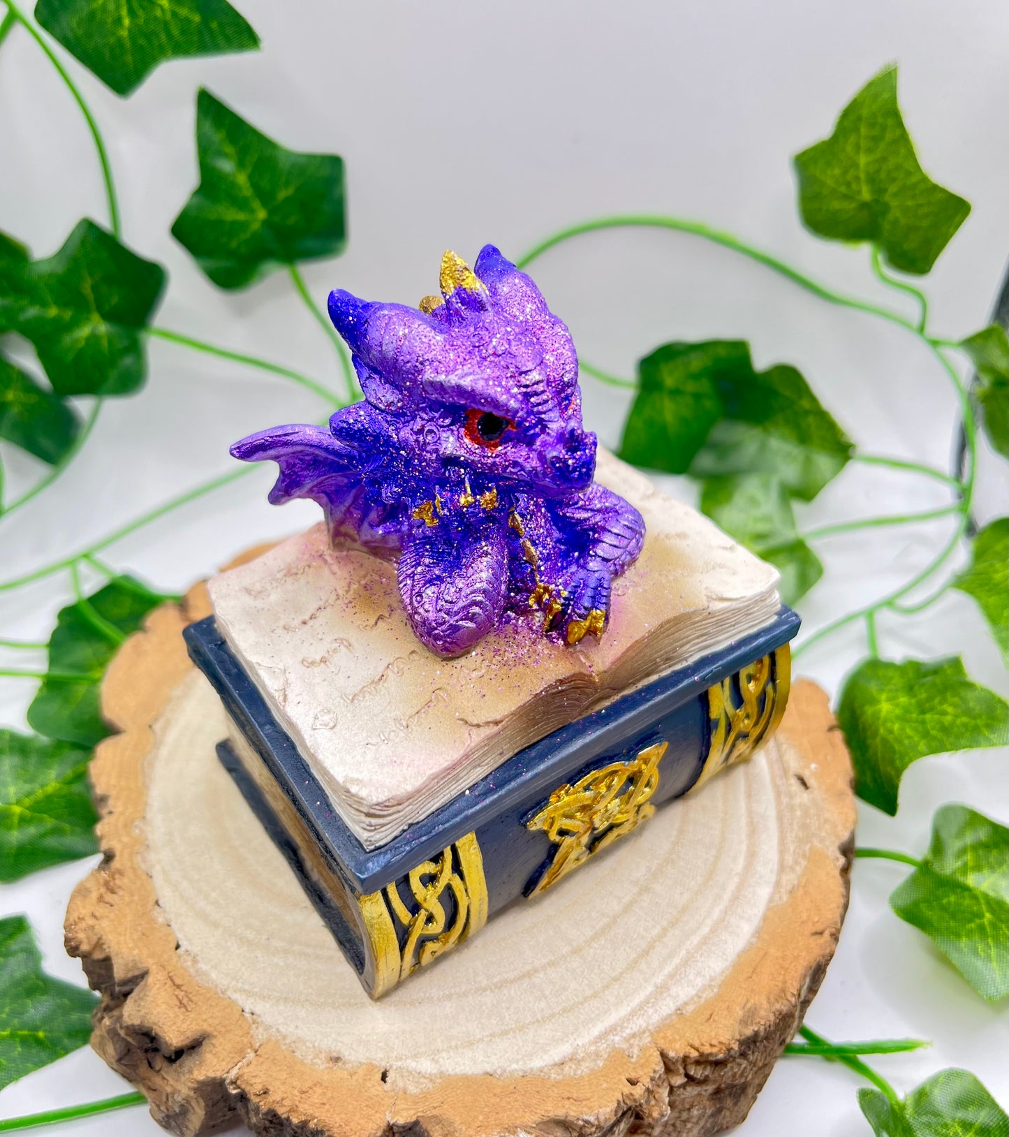 Dragon And Book Trinket Box set