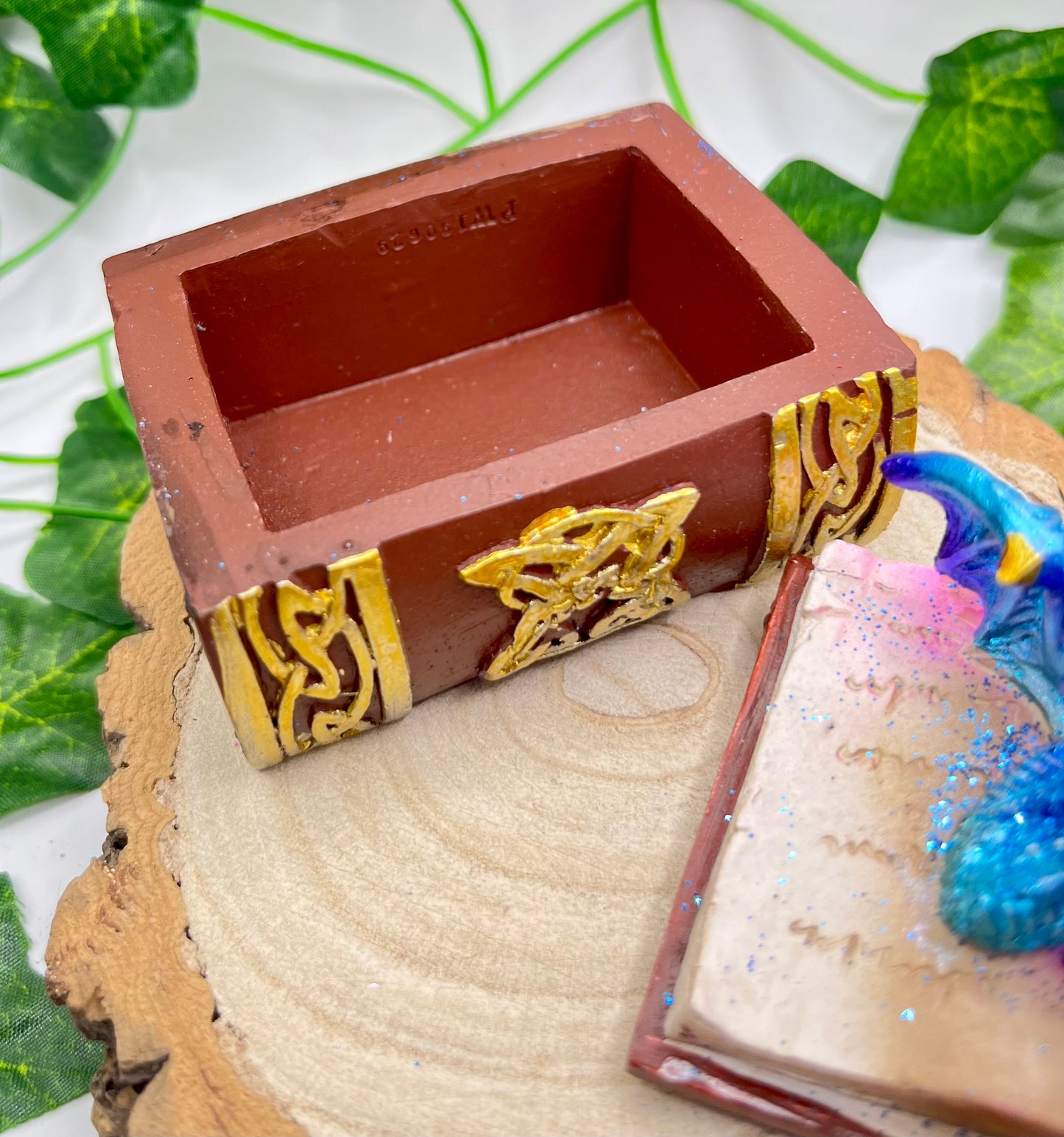 Dragon And Book Trinket Box set