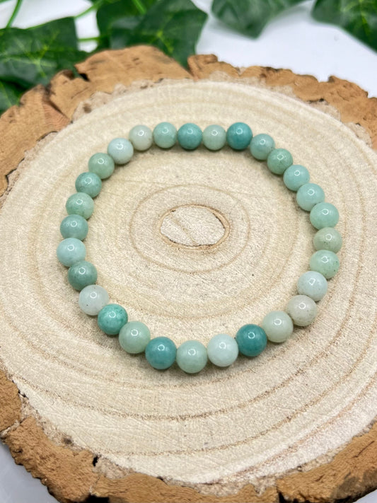 Amazonite Beaded Bracelet 6mm