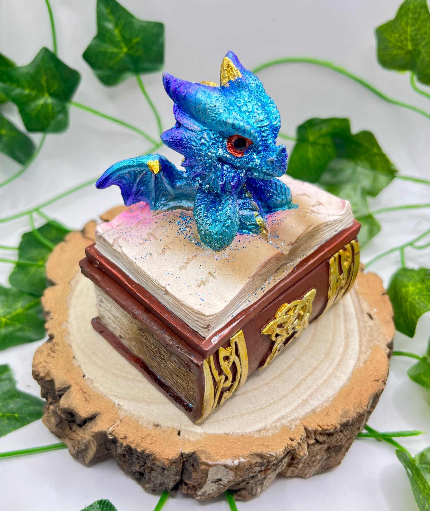 Dragon And Book Trinket Box set