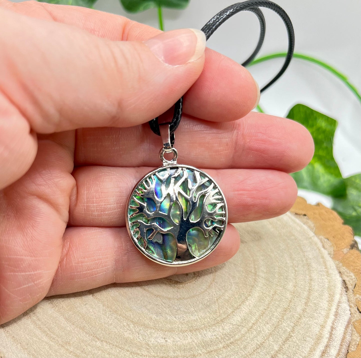 Tree Of Life Caged Abalone Pendant