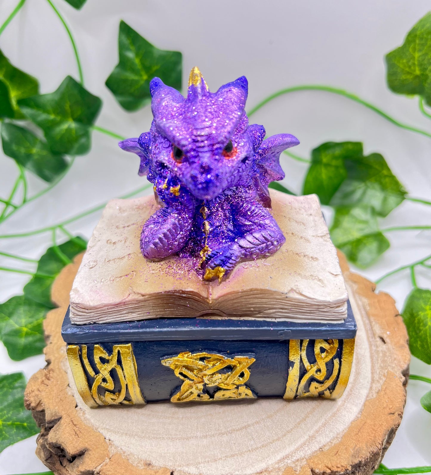 Dragon And Book Trinket Box set