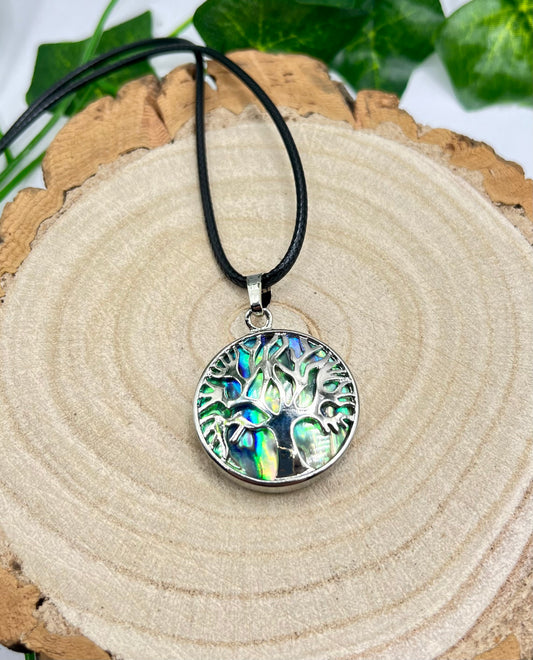 Tree Of Life Caged Abalone Pendant