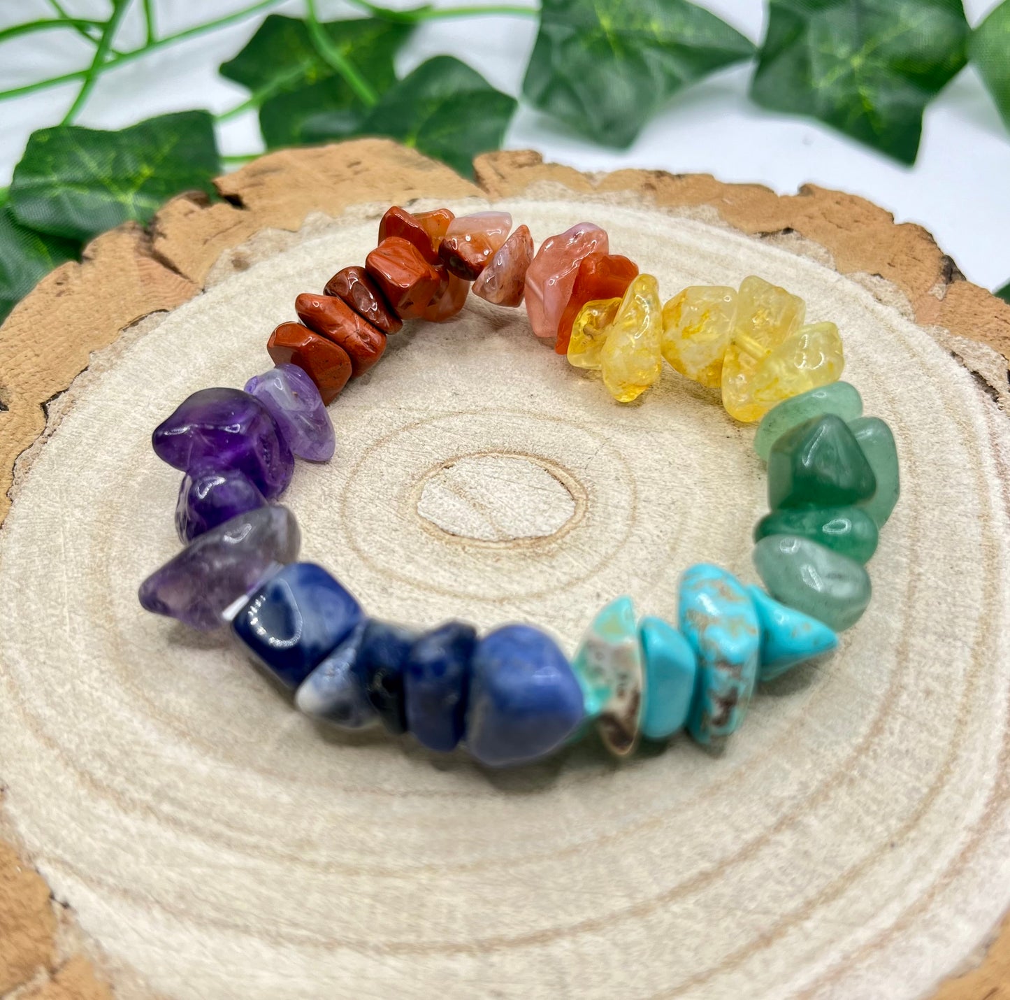 Chunky Chakra Chip Bracelet