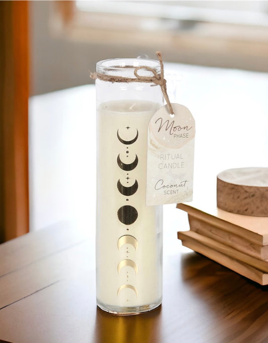 Moon Phase Coconut Scented Candle