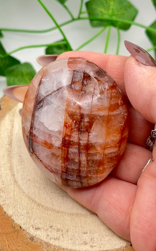 Fire Quartz Palm Stone