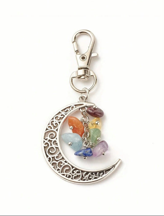 Chakra Moon Keyring