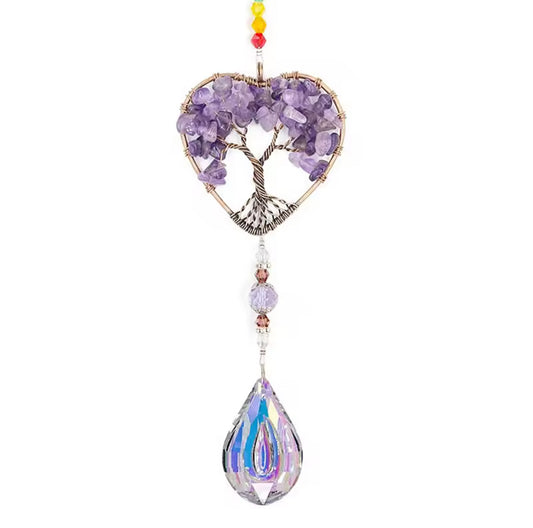 Amethyst Tree Of Life Suncatcher