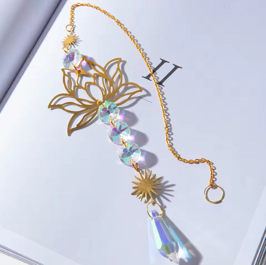 Golden Lotus Suncatcher