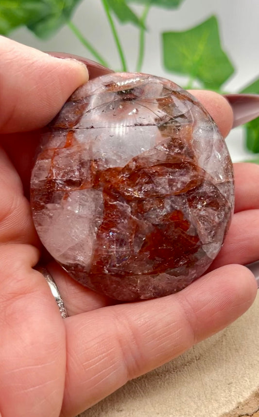 Fire Quartz Palm Stone