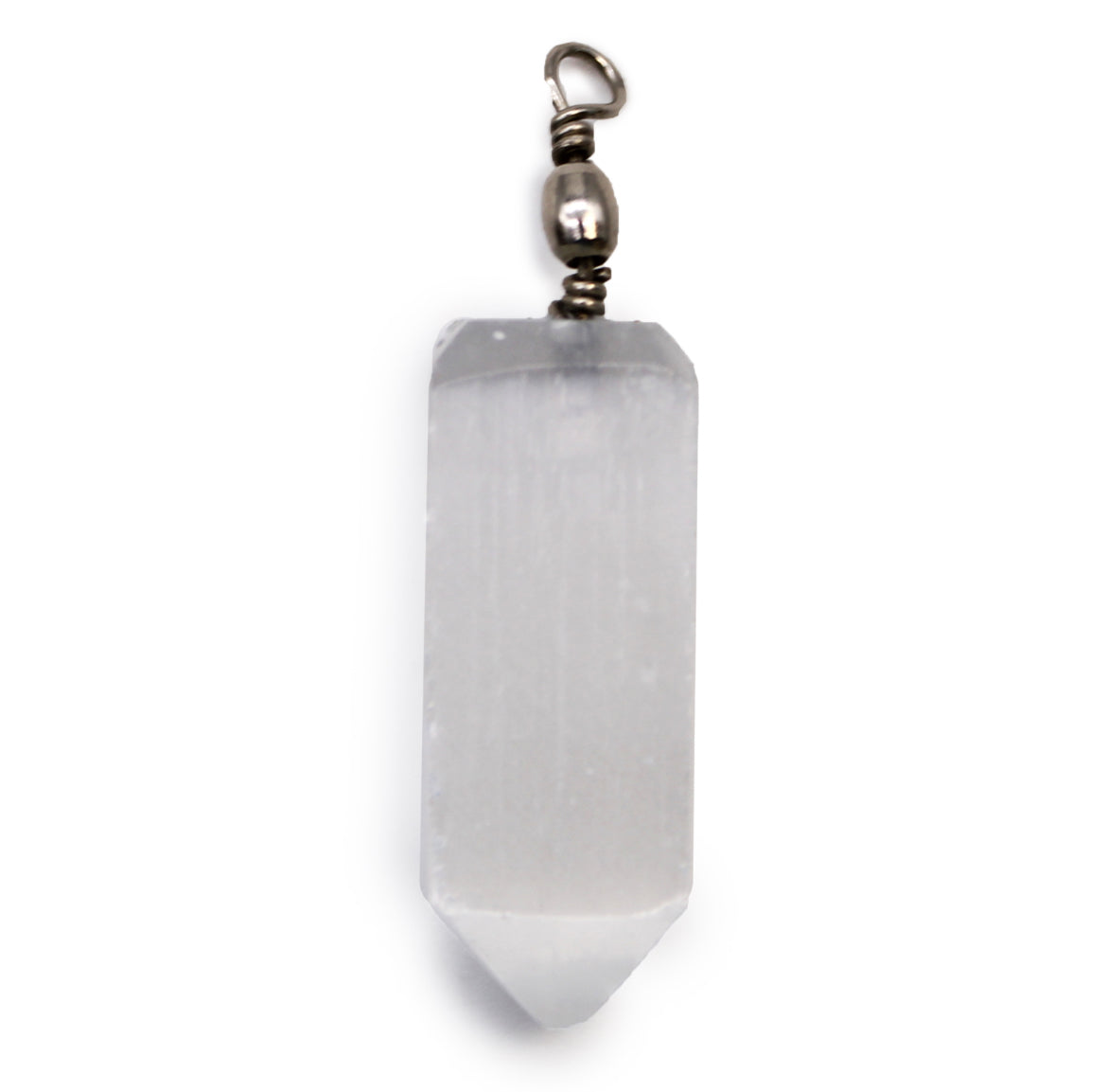 Selenite Obelisk Pendant With Cord