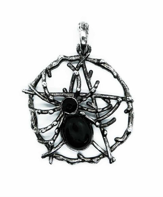 Obsidian Spider Pendant