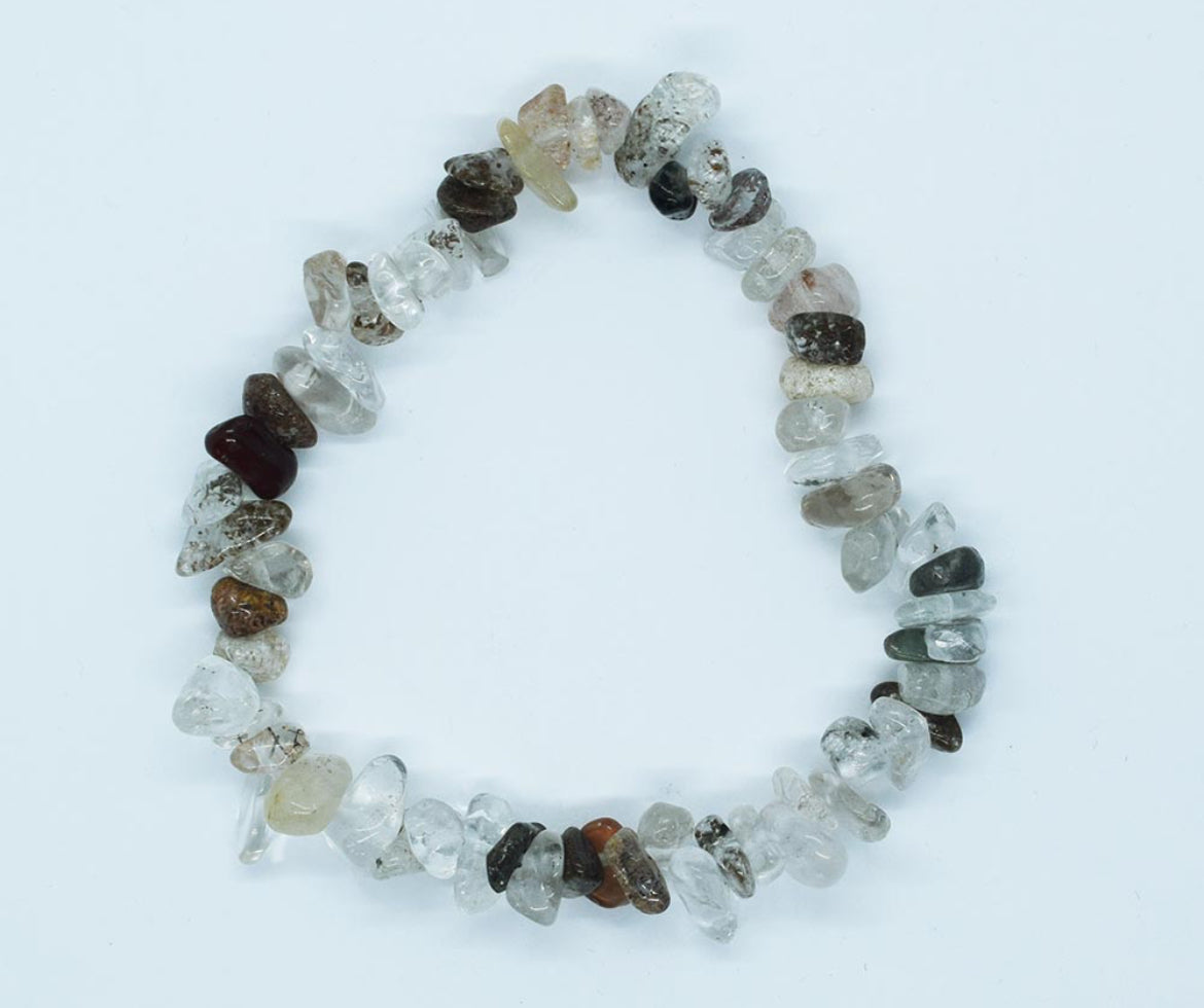 Phantom Quartz Crystal Chip Bracelet