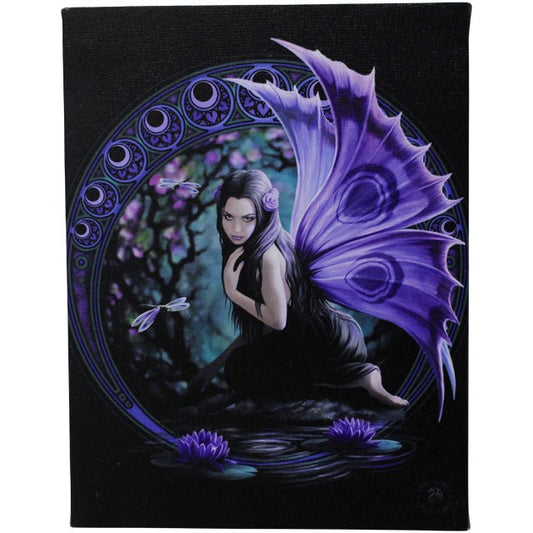 Naiad Canvas Plaque By Anne Stokes 19x25CM