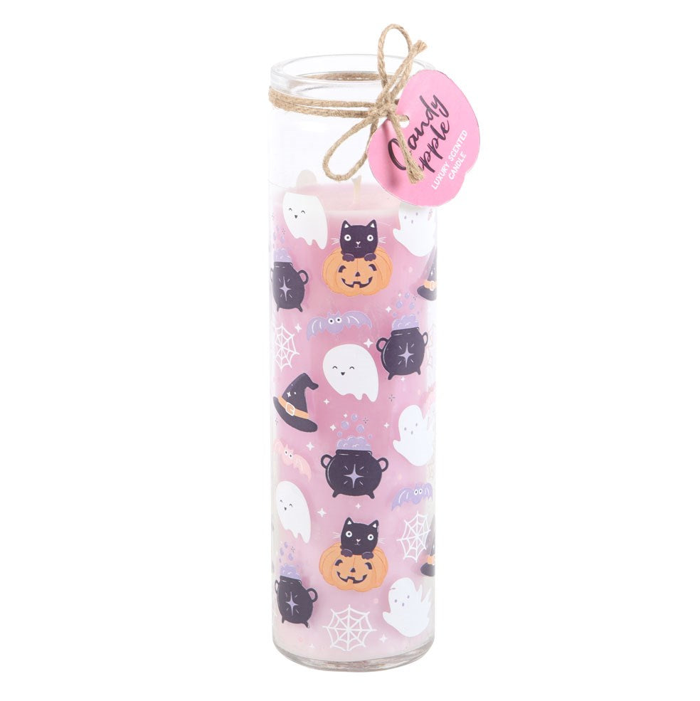 Pastel Halloween Candy Apple Tube Candle