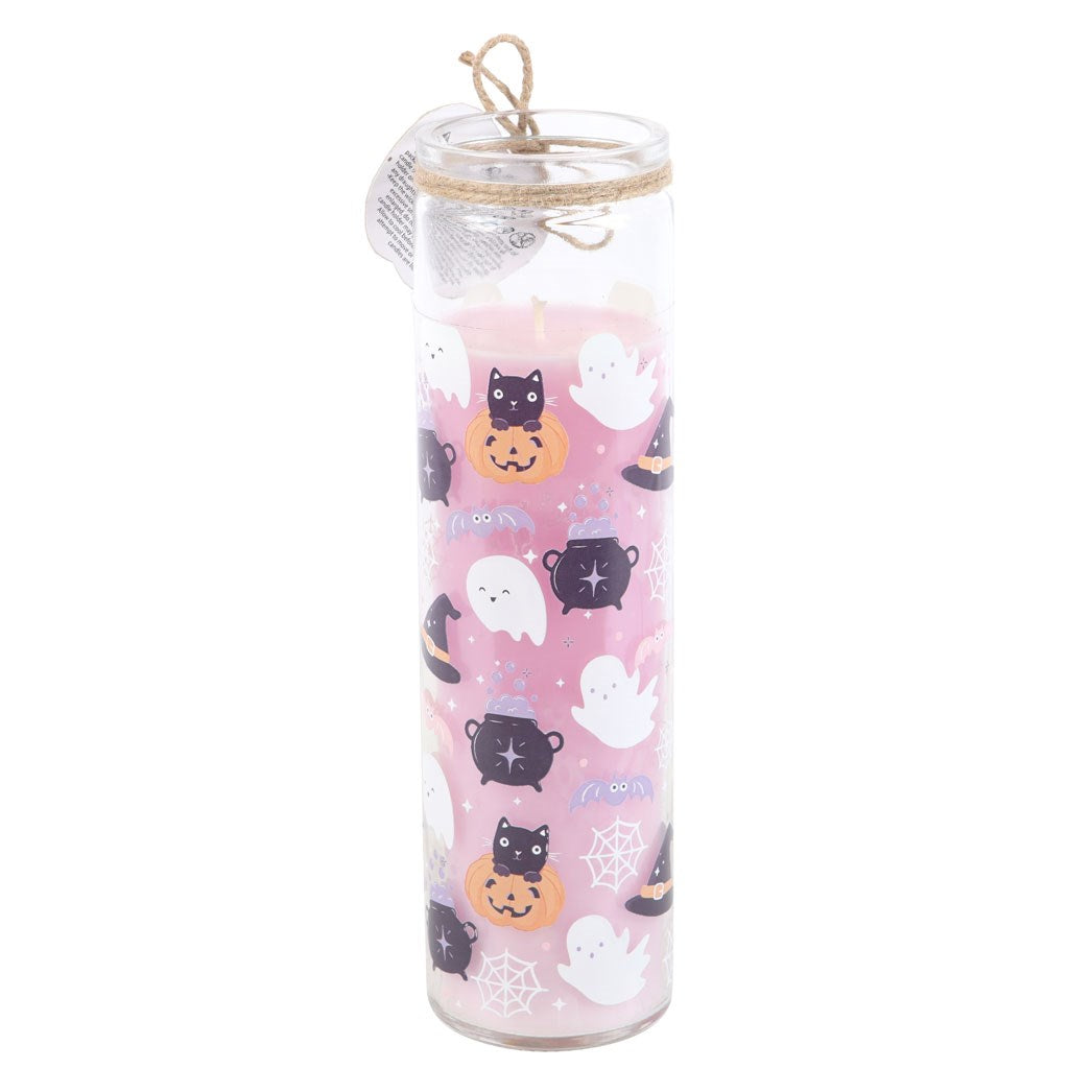 Pastel Halloween Candy Apple Tube Candle