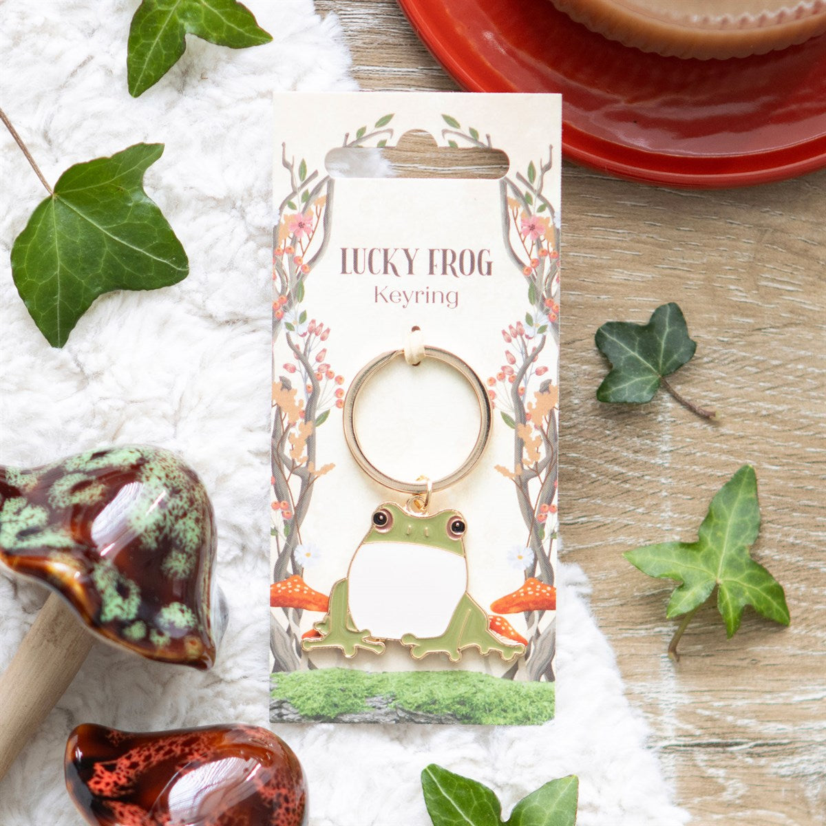 Lucky Frog Metal Keyring