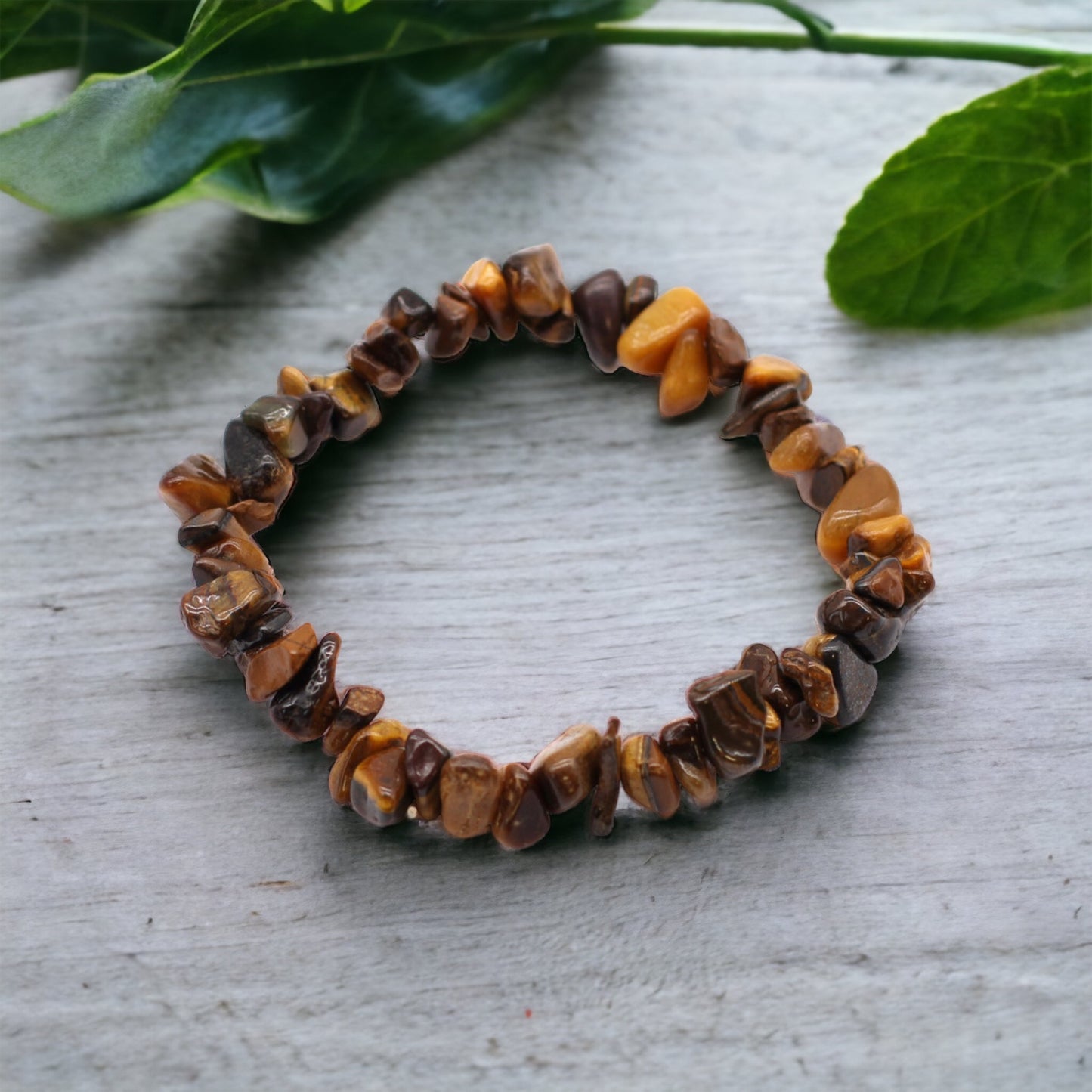 Tiger Eye Crystal Chip Bracelet