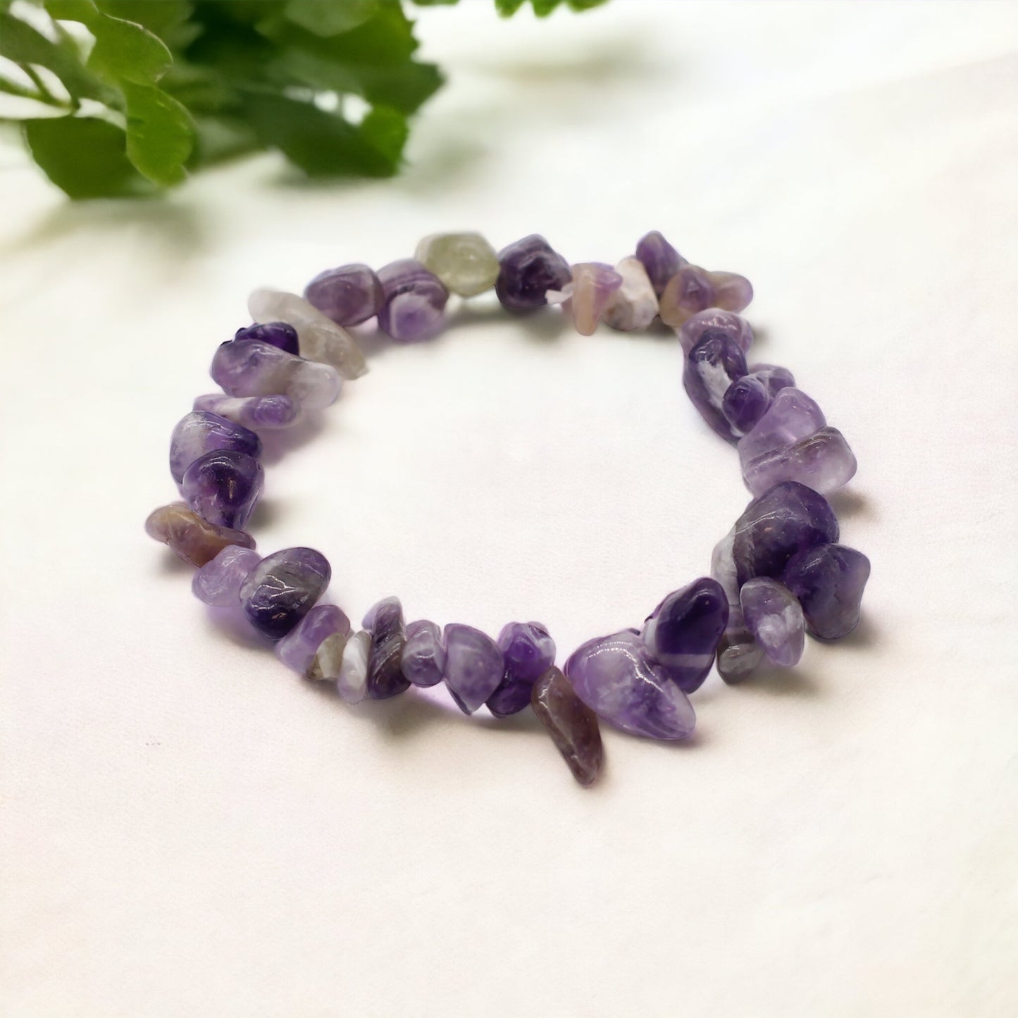 Amethyst Crystal Chip Bracelet