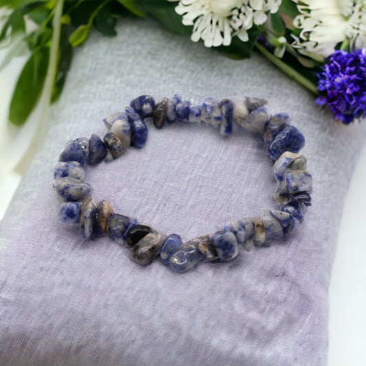 Sodalite Crystal Chip Bracelet