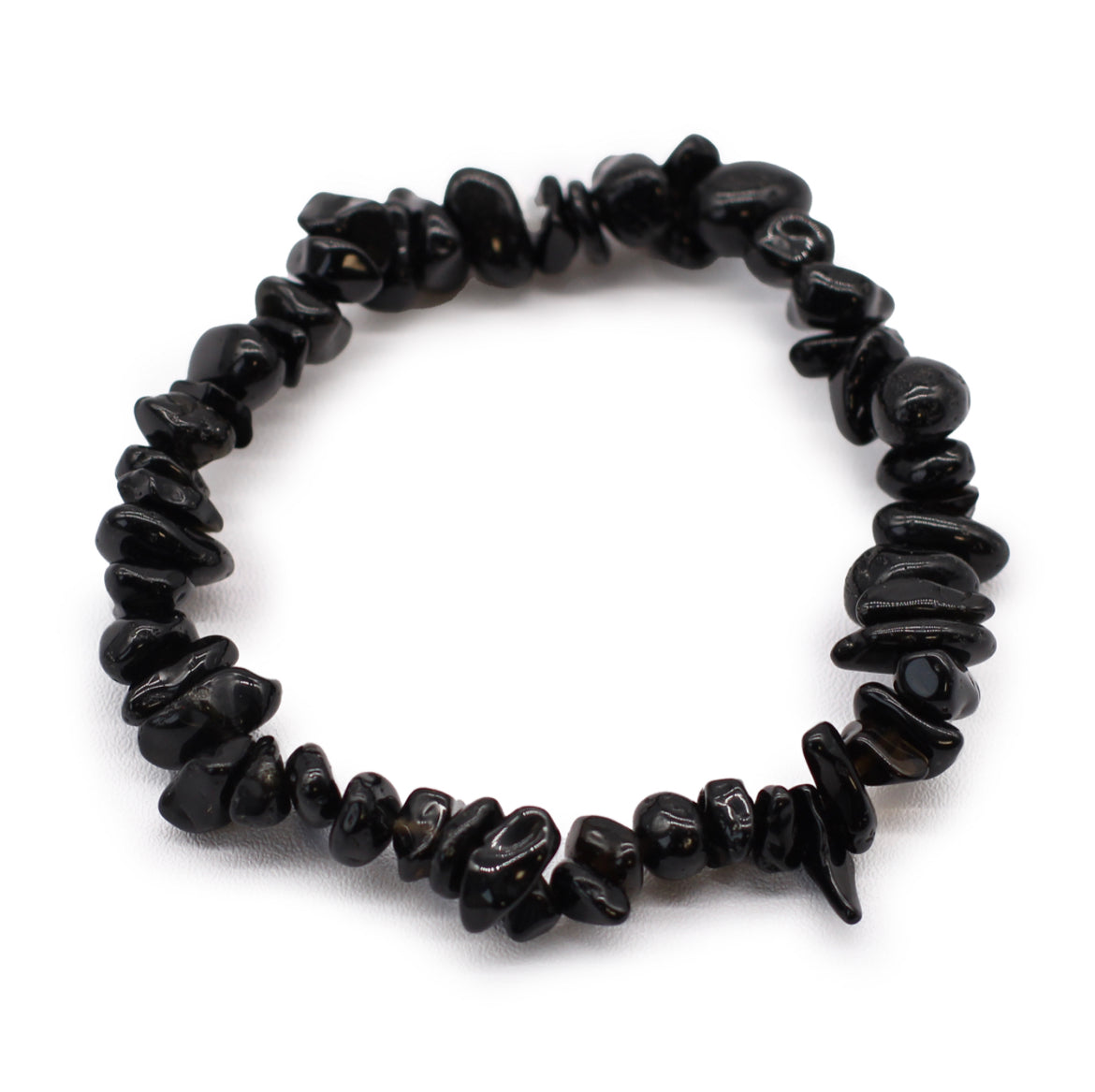 Black Agate Crystal Chip Bracelet