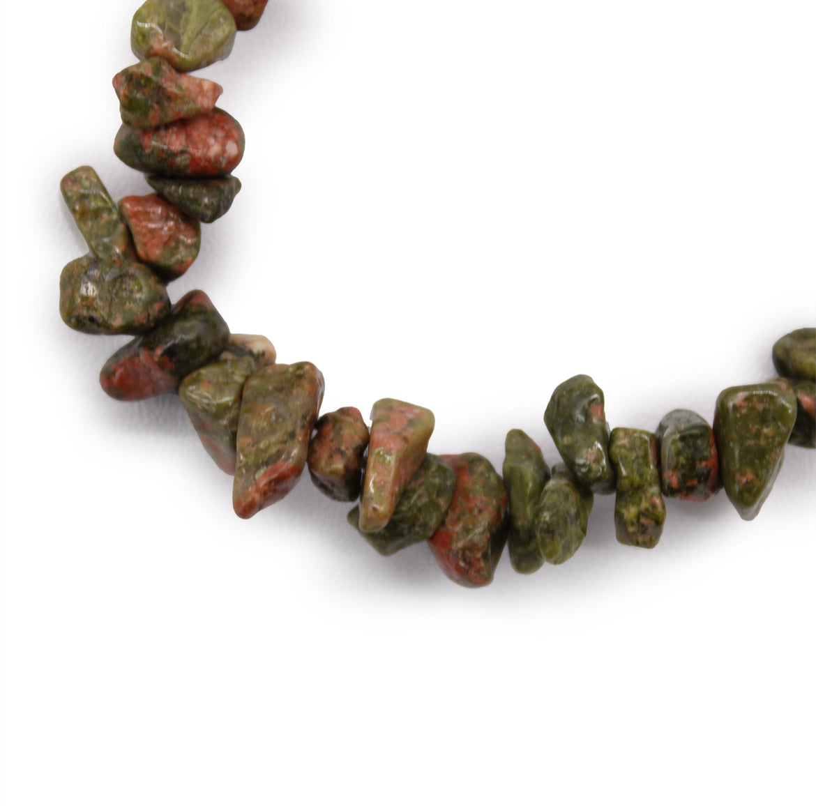 Unakite Jasper Crystal Chip Bracelet