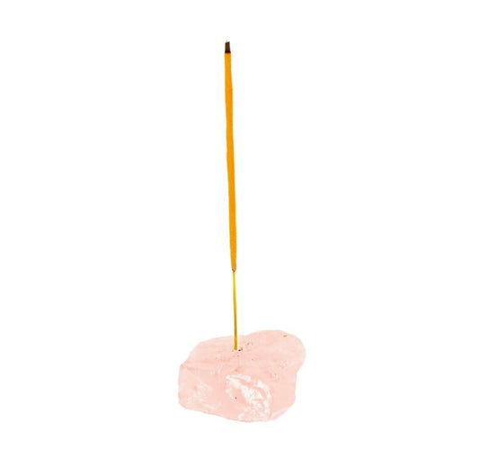 Rose Quartz Crystal Incense Stick Holder