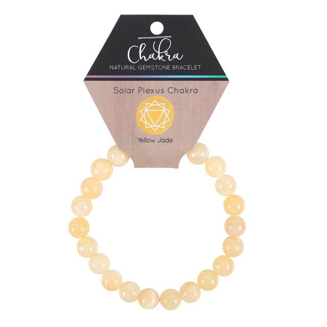 Solar Plexus Chakra Yellow Jade Crystal Bracelet