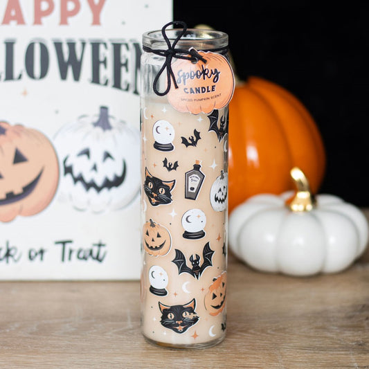 Spooky Spiced Pumpkin Tube Candle