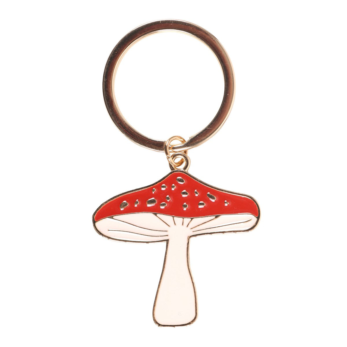 Lucky Toadstool Metal Keyring