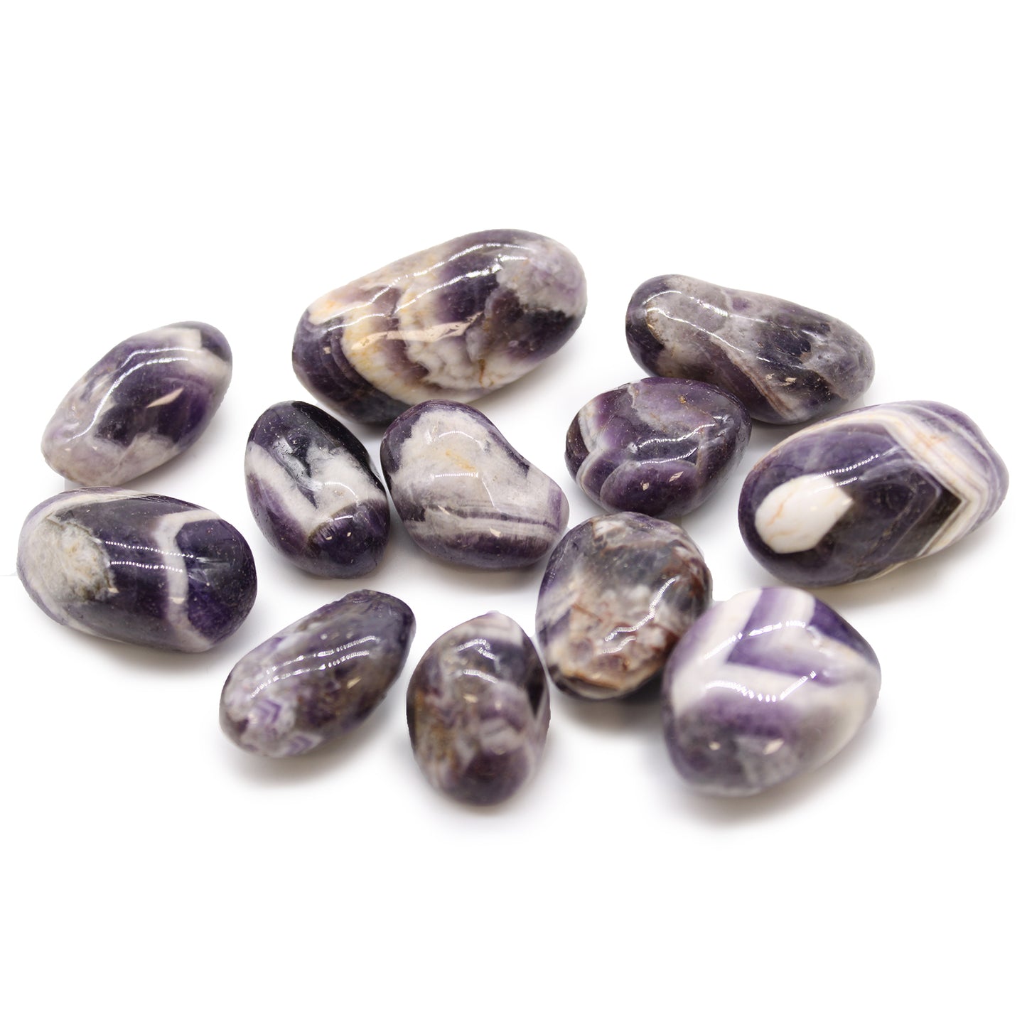 Amethyst Chevron Medium Tumble Stone