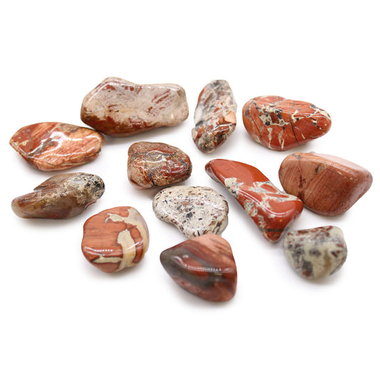 Light Jasper Brecciated Medium Tumble Stones