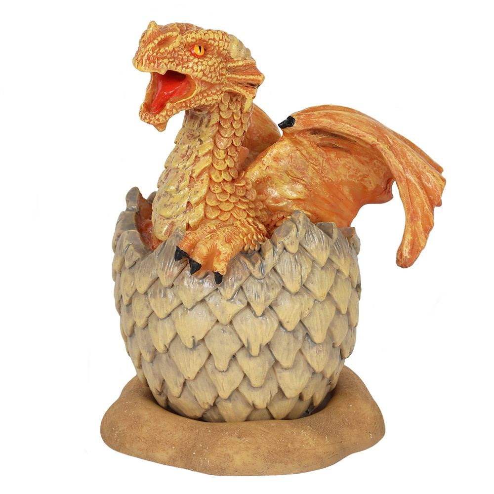 Yellow Hatching Dragon Incense Cone Burner by Anne Stokes