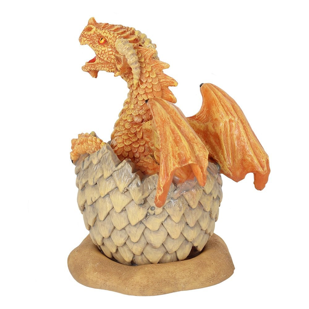 Yellow Hatching Dragon Incense Cone Burner by Anne Stokes